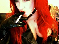 Goth Redhead Smoking