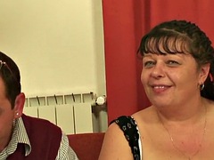 デカパイ, フェラチオ, 巨乳な, ぽちゃ, ダブル開発, アウトドア, 三人, オッパイの