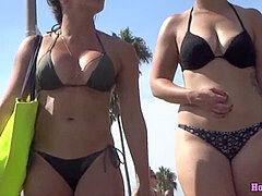ginormous caboose thong Bikini Girls Hidden Close Up Spy Cam Beach HD