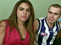Amateur, Anal, Nana, Brunette brune, Couple, Tir de sperme, Hôtel, Nénés
