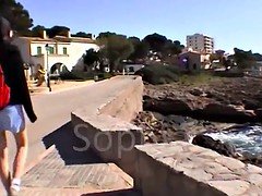 Plage, Brunette brune, Gode, Allemand, Jouets