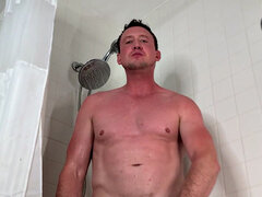 Enthousiasteling, Homo, Handbeurt, Aftrekken, Masturbatie, Douche, Alleen, Bekijker