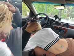 Grosse bite, Noire, Voiture, Public