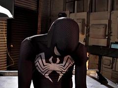 Spider-Man goes bad and fucks a baddie known as Viper