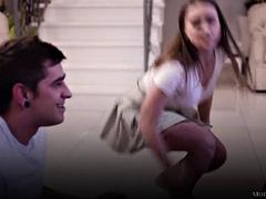 Tussi, Grosse titten, Hochschule, Paar, Hardcore, Lesbisch, Party, Öffentlich