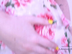 Skinny Darkhaired Babe gets pink twat copulated in studio