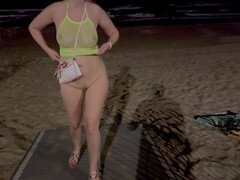 Strand, Compilatie, Flashing, Huisgemaakt, Naakt, Buiten, Openbaar, Kut duiken