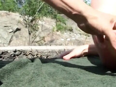 Leie, Blasen, Paar, Behaart, Selbstgemacht, Hausfrau, Reif, Im freien