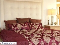 Cunnilingus, Americano, Culo, Polla, Marido, Pequeña, Afeitado, Medias largas