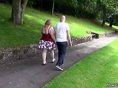Fat ass plumper is picked up and fucked