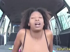 Africain, Grosse bite, Gros seins, Tir de sperme, Hd, De plein air, Rugueux, Nénés