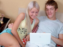 アナル, デカチン, ブロンド, フェラチオ, バック, 自然山雀, ガリガリ, ティーン