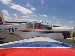 Naked in the airplane