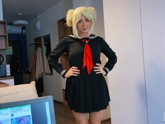 In den arsch, Arsch, Grosser arsch, Blondine, Handjob, Pov, Entkleiden, Uniform