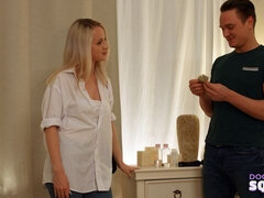 Blondine, Blasen, Schwanz, Fingern, Massage, Natürlichen titten, Jungendliche (18+), Titten