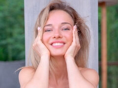 Incroyable, Blonde, Lunettes, Branlette thaïlandaise, Nue  à poil, De plein air, Adolescente, Nénés