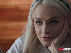 Emma Hix's tight mouth gets stuffed with teacher's hard cock - hot amateur action!