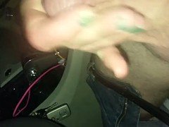 Amateur, Sucer une bite, Voiture, Tir de sperme, Branlette thaïlandaise