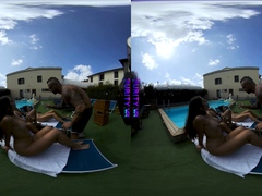 Penetracion con dedos, Lesbiana, Al aire libre, Trio