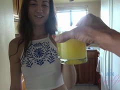 Amateur, Playa, Morena, Novia, Desnudo, Coño, Afeitado, Chorro