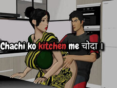 Desi Aunty Hardcore Kitchen Fuck - HD Hindi Porn with Vijay & Diya