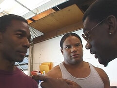 Anaal, Grote mammen, Blond, Pijpbeurt, Sperma shot, Groep, Interraciaal, Slaaf