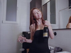 Euro redhead Mila Azul - After Party solo in shower