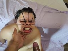 Big cumshot, piss on face, piss in mouth