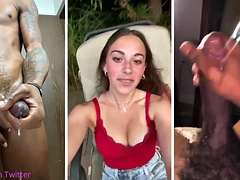 Nana, Grosse bite, Noire, Tir de sperme, Noir ébène, Interracial, Masturbation, Pute