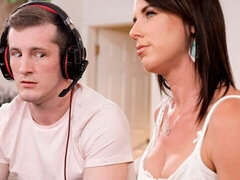 アナル, お尻, デカ尻, 茶髪の, バック, なめる, 淫乱熟女, 息子