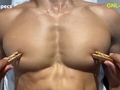 Worshiping muscular torsos of hot hairy guys