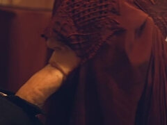 Grosser schwanz, Braunhaarige, Kehlenfick, Behaart, Handjob, Hd