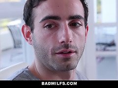 Darcie Belle teaches her stepdaughter Maxim Law how to deepthroat like a pro in a wild threesome