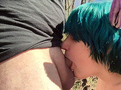 Dump water, kitten, cum in hair