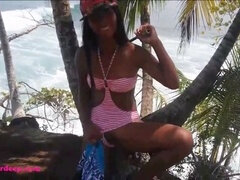 Throatpie, thai girls, getting caught