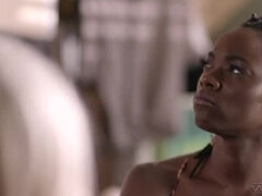 Kont, Blond, Reusachtig, Interraciaal, Lesbisch, Kut duiken, Realiteit, Spuiten