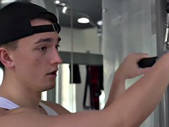 Amateur, Anal, Gay, Gimnasio, Masaje, Músculo, Aceite, Tatuaje