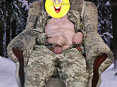 Verga grande, Gay, Masturbación, Al aire libre