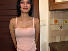 Aziatisch, Slaapkamer, Badpak, Pijpbeurt, Groepseks, Klein, Tiener, Thais