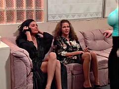 Chica, Lesbiana, Masaje, Coño, Nalgadas