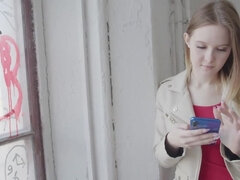 Blonde, Sucer une bite, Léchez, Petite femme, Chatte, Adolescente