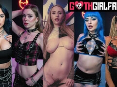 デカチン, デカパイ, 茶髪の, コンピレーション, バック, フェティッシュ, 穴開きパンティ, ストッキング