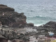 素人, ビーチ, ブロンド, 彼女, ハメ撮り, オマンコ, 剃毛, ガリガリ