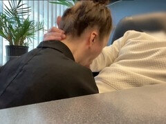 Lollipop, sucking huge cock, lift