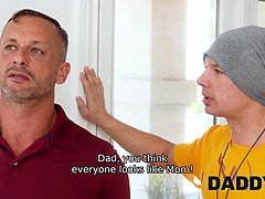 Américain, Beauté, Tromperie, Papa, Maman, Fils, Jarretelles, Tatouage