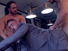 アナル, フェラチオ, イく瞬間, ゲイ, ハードコア, 三人