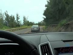 素人, 車, 指いじり, ラティーナ, オナニー, オーガズム, 小柄, 喫煙