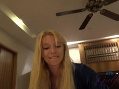 Leie, Blondine, Blasen, Papi, Jeans, Orgasmus, Muschi, Titten
