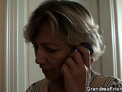 Blondine, Blasen, Tschechisch, Oma, Reif, Mutti, Schreiend, Flotter dreier