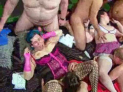 Group, natural-tits, tights
